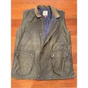 Large Vintage Hoggs Of Fife Waxed Canvas Hunting Vest Scottish